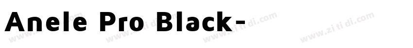 Anele Pro Black字体转换